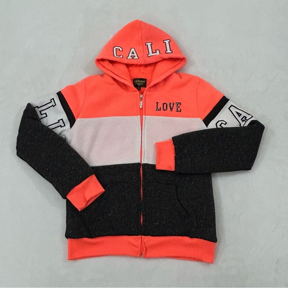 Special One By Rock Revolution Cali Love Peach Zip Up Hoodie Sweatshirt Womens M - Picture 1 of 12